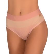 Kit 5 Calcinha Feminina Cós Alto Microfibra Renda Conforto