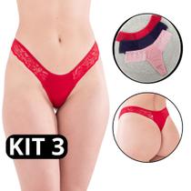 Kit 5 Calcinha Fio Dental Renda Tanguinha Barata Lingerie Moda Intima Kit 5 Calcinha Fio Dental Renda Tanguinha Barata Lingerie Moda Intima