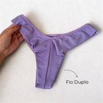 Kit 5 Calcinha Fio Duplo Lisa Empina Bumbum