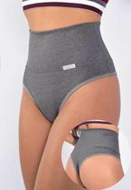 Kit 5 Calcinha Fitness Plus Size Modeladora Cós Duplo Alto Suplex Firmador de Compressão Lingerie Conforto