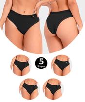 Kit 5 Calcinha IMI Lingerie Em Algodão Ivy Preto