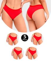 Kit 5 Calcinha IMI Lingerie Em Algodão Ivy Vermelho