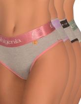 Kit 5 Calcinha Lingerie Conforto Feminina Cintura Alta Sustentação Cós Elástico Roupa Moda Intima Kit 5 Calcinha Lingerie Conforto Feminina Cintura Alta Sustentação Cós Elástico Roupa Moda Intima