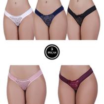 Kit 5 Calcinha Renda -c4 KIT 5 BELA