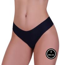 Kit 5 Calcinha sem Costura de Poliamida Tanga Fio Corte a Laser -c4 KIT 5 AGNES