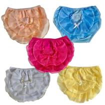 Kit 5 Calcinha Tapa Fralda Bunda Bebê Babado Tapa Bumbum