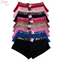Kit 5 Calcinhas Box Boxer Shortinho 100% Algodão Não Marca Na Roupa Confortável Giungla