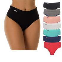 Kit 5 Calcinhas Cintura Alta Em Microfibra Lisa Redutora Lingerie Luxo Kit 5 Calcinhas Cintura Alta Em Microfibra Lisa Redutora Lingerie Luxo
