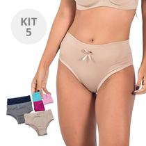 kit 5 calcinhas cintura Alta lisa lingrie feminina microfibra calçola Senhora confortável kit 5 calcinhas cintura Alta lisa lingrie feminina microfibra calçola Senhora confortável