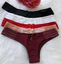 Kit 5 calcinhas conforto em microfibra com pala elástica nas laterais, lingerie luxo! Kit 5 calcinhas conforto em microfibra com pala elástica nas laterais, lingerie luxo!