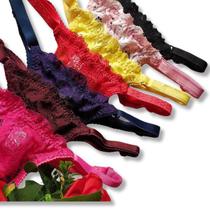 Kit 5 Calcinhas Fio Duplo Renda de Regulagem Marquinha