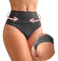 Kit 5 calcinhas fitness fio duplo cintura alta cós duplo fit Kit 5 calcinhas fitness fio duplo cintura alta cós duplo fit