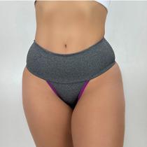 Kit 5 Calcinhas Fitness Lingerie Cós Alto