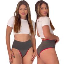 Kit 5 Calcinhas Fitness Modeladora Segura Barriga Suplex Fit