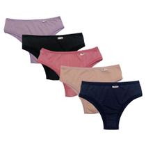 Kit 5 Calcinhas Grande Moda Íntima Feminina Conforto
