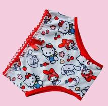 Kit 5 calcinhas infantil Menina forro de algodão Confortáveis estampas personagens P.M.G.GG