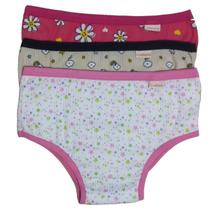 Kit 5 Calcinhas Infantil Suede Feminina Menina Estampado Criança Infantis Confortavel Kids forro algodão