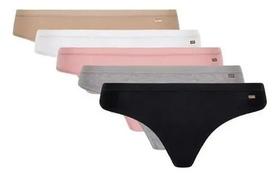 Kit 5 Calcinhas Loba Fio Dental Algodão Conforto E Maciez Cor:SortidasTamanho:P