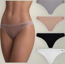 Kit 5 Calcinhas Loba Tanga De Algodão Lupo Conforto E Maciez Cor:SortidasTamanho:G