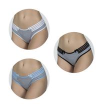Kit 5 Calcinhas Mescla Algodão Lingerie Conforto Tanga Laço Kit 5 Calcinhas Mescla Algodão Lingerie Conforto Tanga Laço