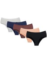 Kit 5 Calcinhas Microfibra Cintura Alta Pós-parto Forro Algodão Kit 5 Calcinhas Microfibra Cintura Alta Pós-parto Forro Algodão