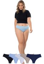 Kit 5 Calcinhas Pérola Plus Size Microfibra Concept Essentials
