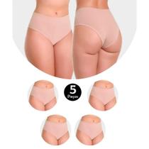 Kit 5 Calcinhas Silvana IMI Lingerie Cintura Alta em Algodão Conforto para Pós Parto e Gestante