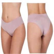 Kit 5 Calcinhas Tanga Cintura Alta Sem Costura Não Marca