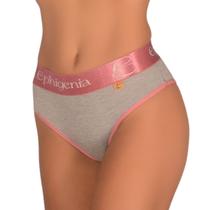 Kit 5 Calcinhas Tanga Conforto Cintura Alta Microfibra Elástico Feminina