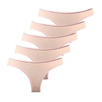 Kit 5 Calcinhas Tanga Try Basics Algodão Cotton Básica Lisa Moda Lingerie