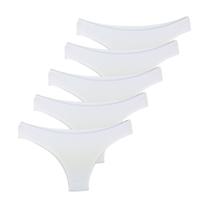 Kit 5 Calcinhas Tanga Try Basics Algodão Cotton Básica Lisa Moda Lingerie