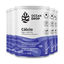 Kit 5 Cálcio de Algas Ocean Drop Vegano 120 Comprimidos Kit 5 Cálcio de Algas Ocean Drop Vegano 120 Comprimidos
