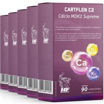 Kit 5 Calcio + Magnésio + Vitaminas D E K2 90Comprimidos