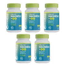 Kit 5 Cálcio + Magnésio + Vitaminas K2 e D3 Com 5x90 Cápsulas Maltta