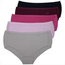 Kit 5 Calçolas 100% Algodão Penteado Feminina Adulto Conforto Kit 5 Calçolas 100% Algodão Penteado Feminina Adulto Conforto
