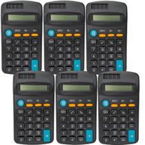 Kit 5 calculadora de bolso vendedor escolar atacado revenda