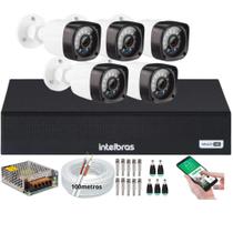 Kit 5 Camera de Segurança Infravermelho Full Hd 1080P Dvr Intelbras 8ch mhdx full hd S/hd