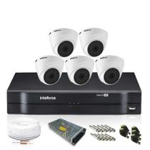 Kit 5 Camera de Segurança intelbras Infravermelho Dome Full Hd Dvr Mhdx 8ch