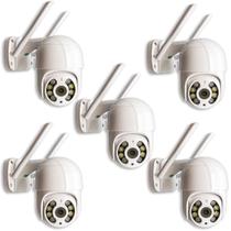 Kit 5 Câmera Externa IP Prova D'água Infravermelho Externa Wifi HD