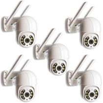 Kit 5 Câmera Externa IP Prova D'água Infravermelho Externa Wifi HD