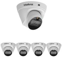 Kit 5 Câmera IP 2 Megapixels 2.8mm 20m PoE VIP 1220 D FULL COLOR Intelbras