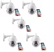kit 5 Câmera Ip Externa Speed Dome Wifi Auto Tracking Ip66 Ptz kit 5 Câmera Ip Externa Speed Dome Wifi Auto Tracking Ip66 Ptz