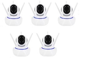 kit 5 Câmera IP Wifi 720P Robo C/ Áudio Grava CartãoSD Atacado Revenda Barato