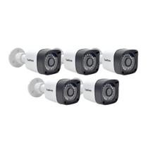 Kit 5 Câmeras de Segurança Full HD 1080p 2MP Bullet 20 Metros Infravermelho Lente 2.8mm Tudo Forte