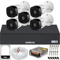 Kit 5 Câmeras de Segurança Intelbras 2mp 1220b Dvr 8 Canais Multi Hd Kit 5 Câmeras de Segurança Intelbras 2mp 1220b Dvr 8 Canais Multi Hd