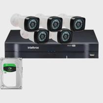 Kit 5 Câmeras De Segurança Residencial Dvr Intelbras mhdx Full Hd c/ hd 1TB