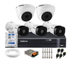 Kit 5 Câmeras de Segurança VHC 1120B Bullet-Dome, HD 720p 1MP - Lente 2.8 mm + DVR MHDX + HD 500gb