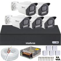 Kit 5 Câmeras Full Color C/Áudio Dvr Intelbras 8 canais S/HD Kit 5 Câmeras Full Color C/Áudio Dvr Intelbras 8 canais S/HD