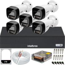Kit 5 Câmeras Full Color Intelbras Dvr Mhdx 8ch Hd 1TB colorido dia e noite