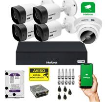 Kit 5 Cameras HD VHL 1120 DVR 8 Canais MHDX 1108C HD Purple Intelbras